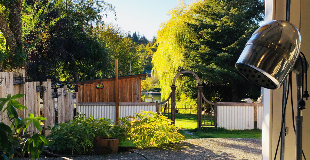 remedy salon backyard cowichan river view